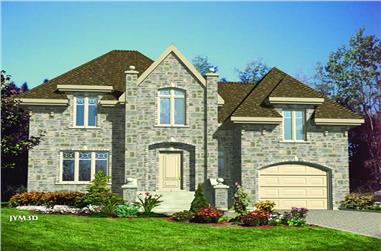 3-Bedroom, 1550 Sq Ft European Home Plan - 158-1073 - Main Exterior