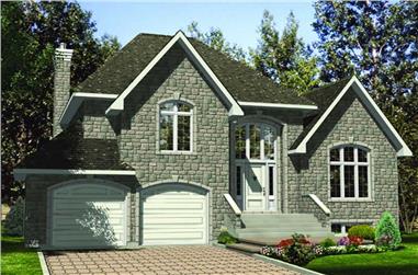 3-Bedroom, 1853 Sq Ft European House Plan - 158-1080 - Front Exterior