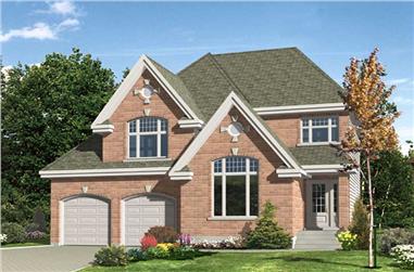 3-Bedroom, 1432 Sq Ft European House Plan - 158-1096 - Front Exterior