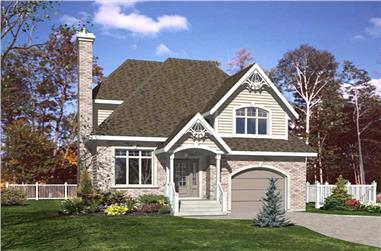 3-Bedroom, 1383 Sq Ft Country House Plan - 158-1101 - Front Exterior