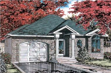 2-Bedroom, 952 Sq Ft Bungalow House Plan - 158-1121 - Front Exterior