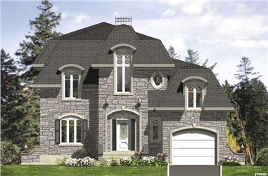 3-Bedroom, 1551 Sq Ft European House Plan - 158-1138 - Front Exterior