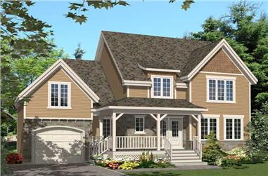 3-Bedroom, 1836 Sq Ft Country House Plan - 158-1145 - Front Exterior