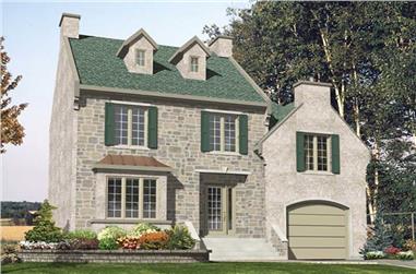 2-Bedroom, 1635 Sq Ft European House Plan - 158-1178 - Front Exterior