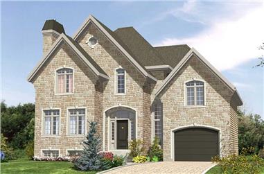 3-Bedroom, 1553 Sq Ft European Home Plan - 158-1181 - Main Exterior