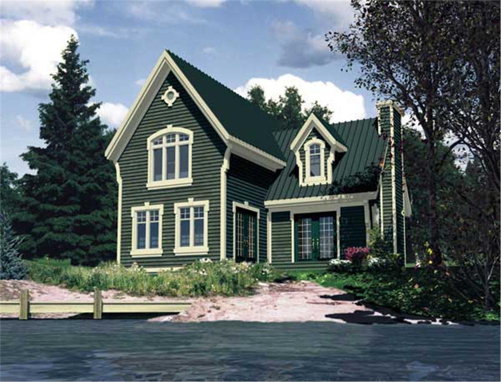 This is a computer rendering of these Traditional Home Plans.