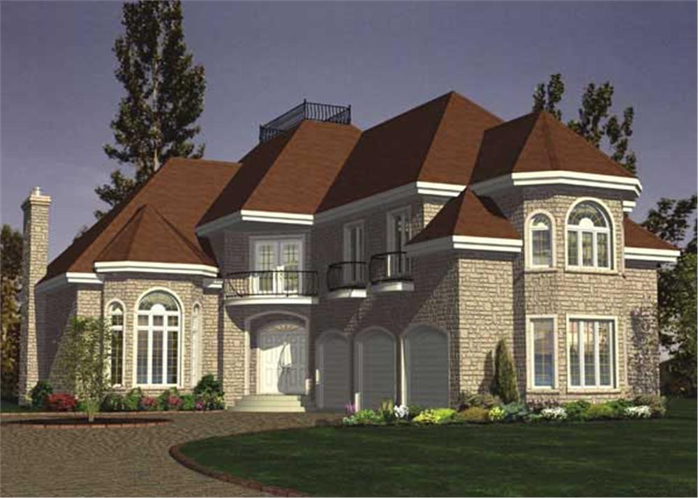 This is a 3D computerized rendering for these European House Plans
