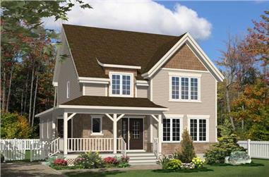 3-Bedroom, 1475 Sq Ft Country House Plan - 158-1196 - Front Exterior