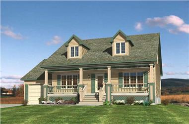 3-Bedroom, 1565 Sq Ft Country Home Plan - 158-1199 - Main Exterior