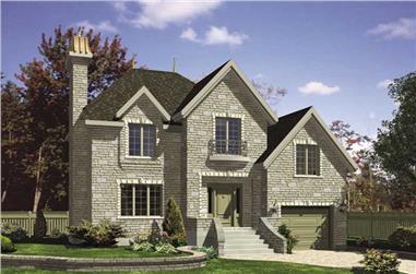 3-Bedroom, 1405 Sq Ft European House Plan - 158-1205 - Front Exterior