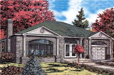 3-Bedroom, 1282 Sq Ft Ranch House Plan - 158-1210 - Front Exterior