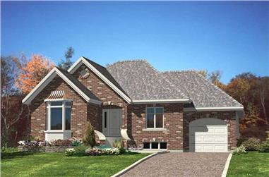 2-Bedroom, 1024 Sq Ft Country Home Plan - 158-1212 - Main Exterior