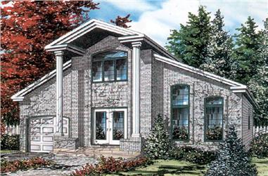 4-Bedroom, 1662 Sq Ft European Home Plan - 158-1223 - Main Exterior