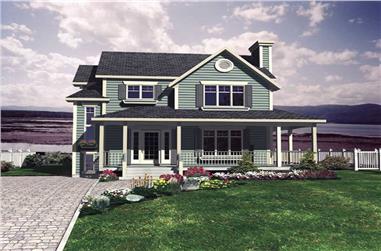 3-Bedroom, 1395 Sq Ft Country House Plan - 158-1238 - Front Exterior