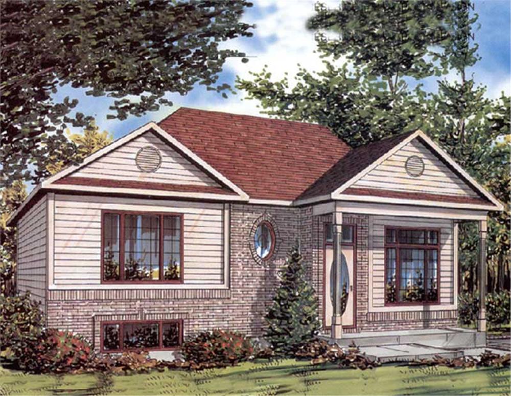 Front elevation of Ranch home (ThePlanCollection: House Plan #158-1239)