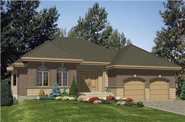 2-Bedroom, 1545 Sq Ft Bungalow House Plan - 158-1249 - Front Exterior