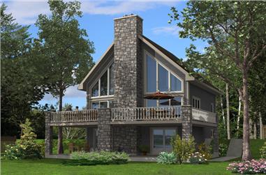 3-Bedroom, 1094 Sq Ft Vacation Homes House Plan - 158-1255 - Front Exterior