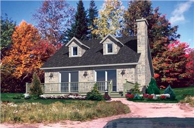 3-Bedroom, 1258 Sq Ft Cottage Home Plan - 158-1295 - Main Exterior