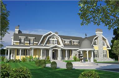 6-Bedroom, 8277 Sq Ft Cottage Home Plan - 158-1296 - Main Exterior