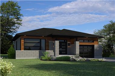 2-Bedroom, 1325 Sq Ft Bungalow House Plan - 158-1300 - Front Exterior