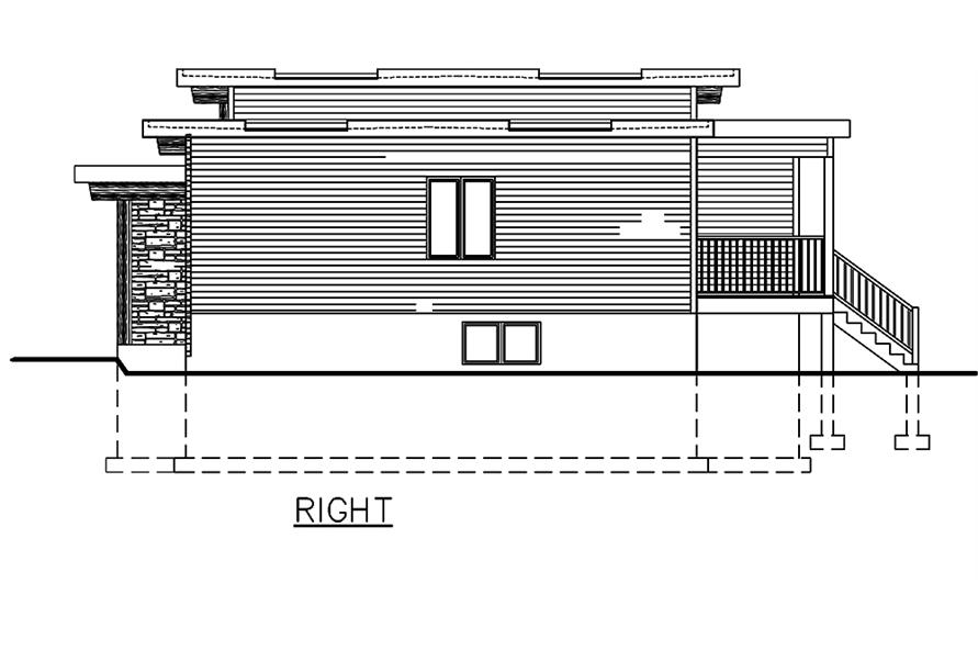 158-1306: Home Plan Right Elevation