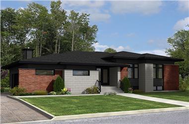 3-Bedroom, 1284 Sq Ft Bungalow House Plan - 158-1311 - Front Exterior