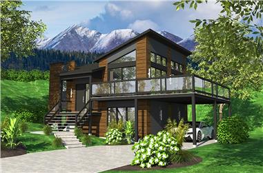 1-Bedroom, 720 Sq Ft Bungalow House Plan - 158-1319 - Front Exterior