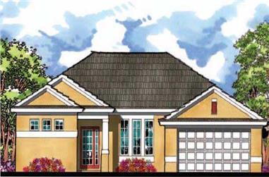 3-Bedroom, 1881 Sq Ft Mediterranean Home Plan - 159-1014 - Main Exterior