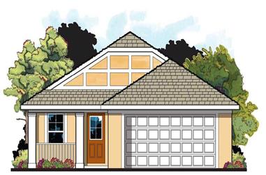 3-Bedroom, 1235 Sq Ft Small Home - Plan #159-1029 - Front Exterior