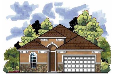 3-Bedroom, 1595 Sq Ft Craftsman House Plan - 159-1044 - Front Exterior