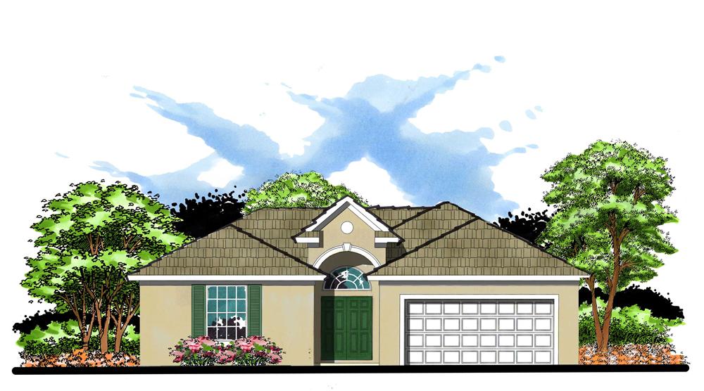 This is an artist's rendering of these Craftsman Home Plans.
