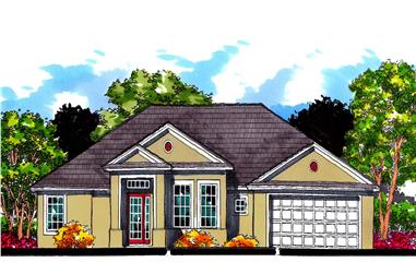 4-Bedroom, 1831 Sq Ft European Home Plan - 159-1052 - Main Exterior