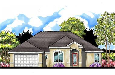 3-Bedroom, 1700 Sq Ft Country House Plan - 159-1063 - Front Exterior