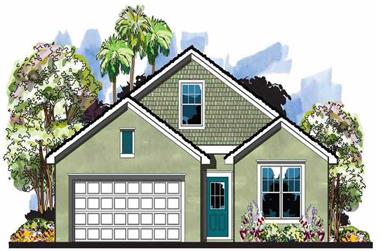 3-Bedroom, 1596 Sq Ft Craftsman House Plan - 159-1066 - Front Exterior