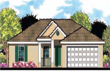 3-Bedroom, 1280 Sq Ft European Home Plan - 159-1072 - Main Exterior