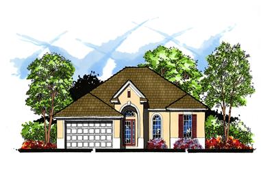 3-Bedroom, 1745 Sq Ft European Home Plan - 159-1098 - Main Exterior