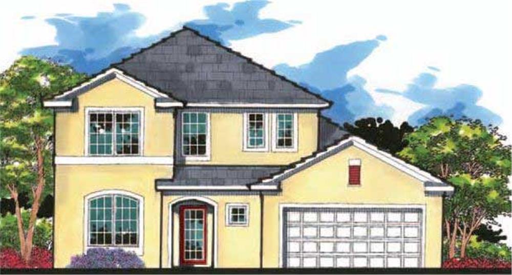 This is an artist's rendering for these Country House Plans.