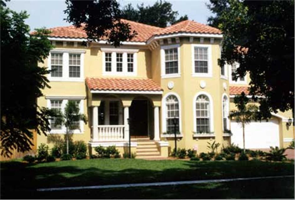 Here's a color photo of these Spanish/Mediterranean Home Plans.
