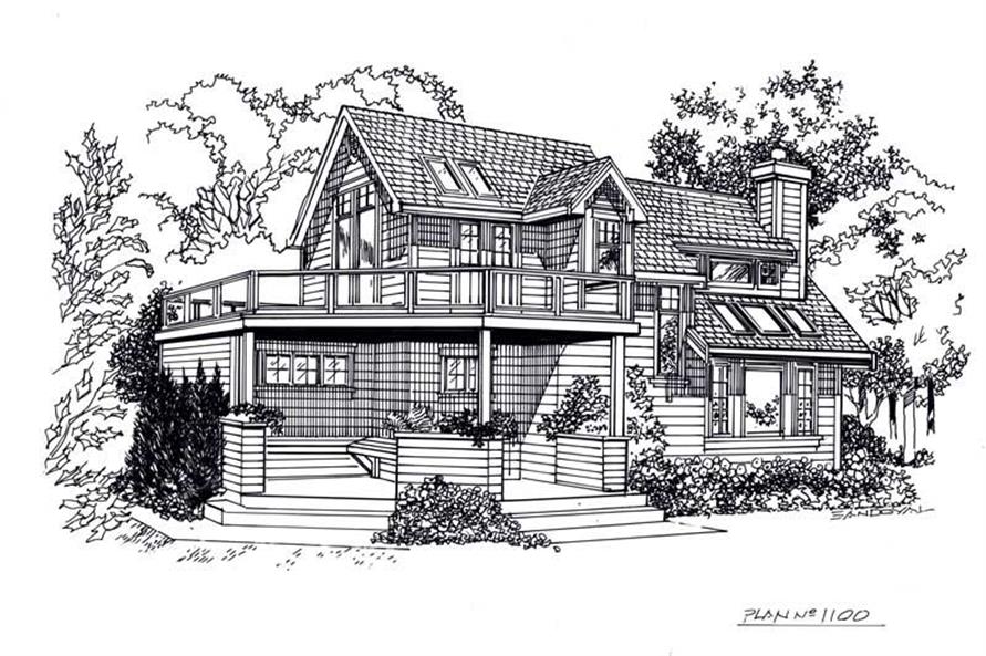 House Plan RX-1100 Line Drawing