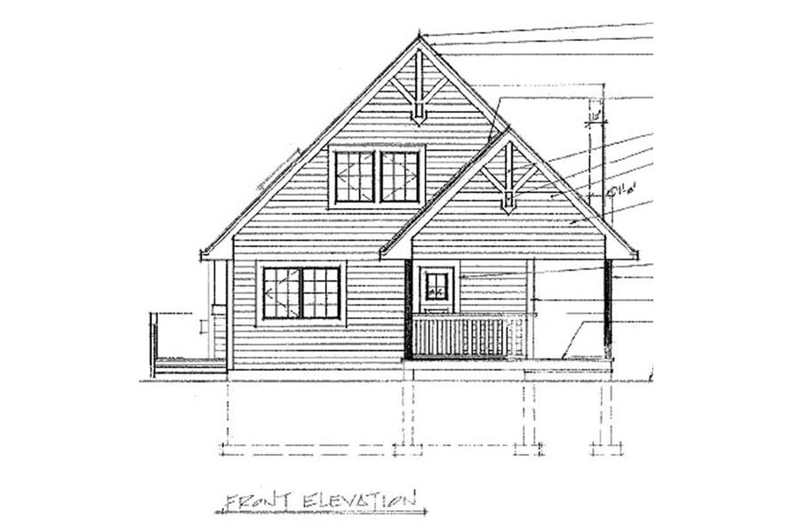 160-1015: Home Plan Front Elevation