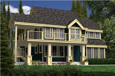 3-Bedroom, 1923 Sq Ft Country Home Plan - 160-1022 - Main Exterior