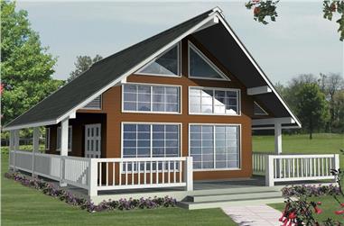 1-Bedroom, 1062 Sq Ft Contemporary House Plan - 160-1027 - Front Exterior
