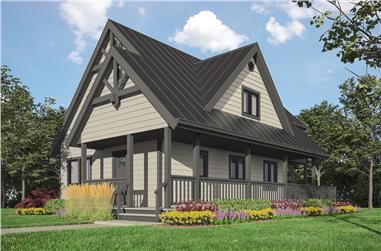 3-Bedroom, 1343 Sq Ft Cottage Home Plan - 160-1033 - Main Exterior