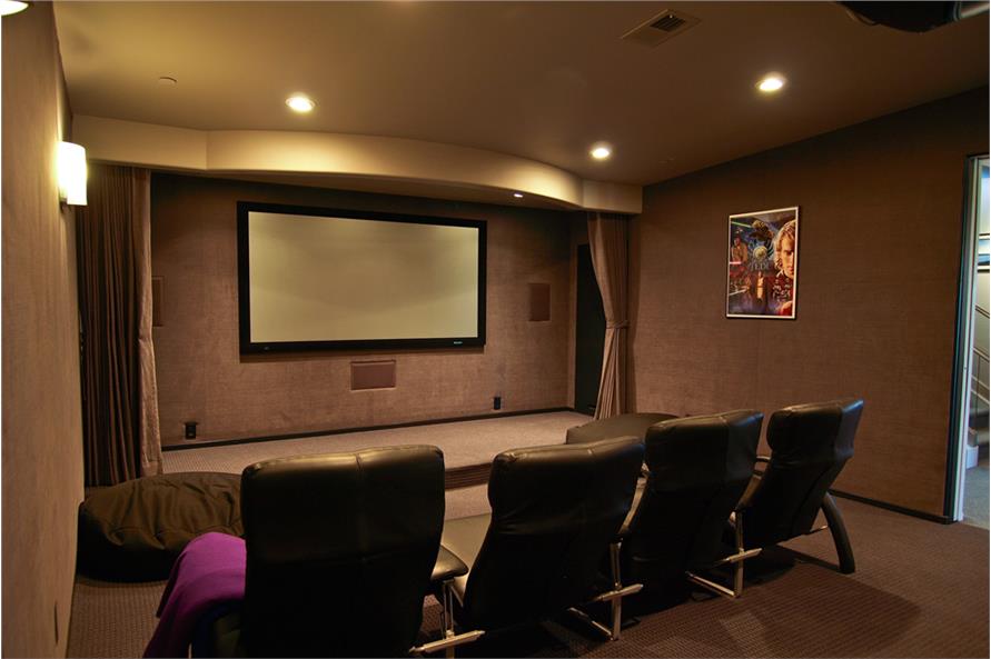 161-1000: Home Interior Photograph-Media Room / home theater