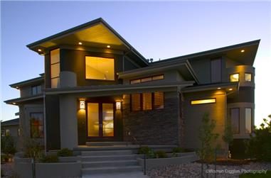 5-Bedroom, 6495 Sq Ft Contemporary Home Plan - 161-1048 - Main Exterior