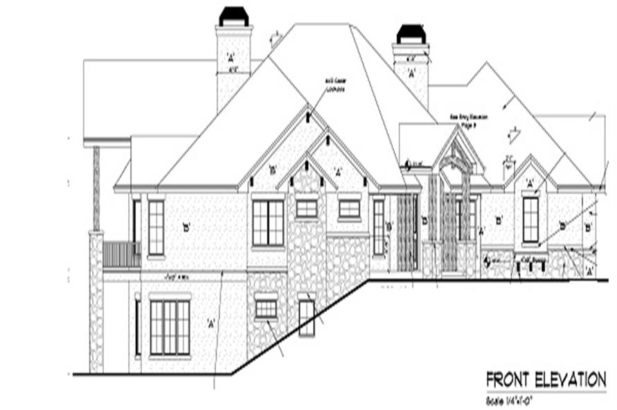 161-1049: Home Plan Front Elevation