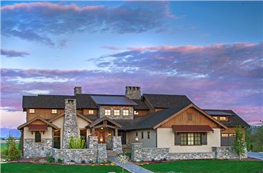 5-Bedroom, 7559 Sq Ft Texas Style Home Plan - 161-1053 - Main Exterior