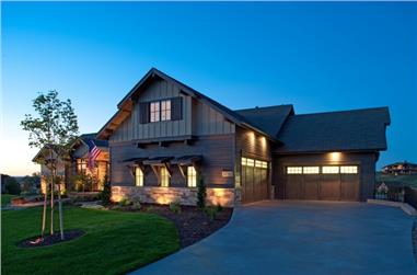 5-Bedroom, 7115 Sq Ft Luxury House Plan - 161-1054 - Front Exterior