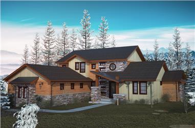 4-Bedroom, 3413 Sq Ft Cottage Home Plan - 161-1080 - Main Exterior