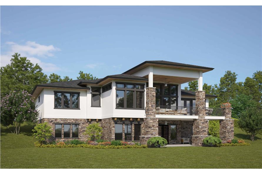 Rear View of this 4-Bedroom,2593 Sq Ft Plan -161-1085